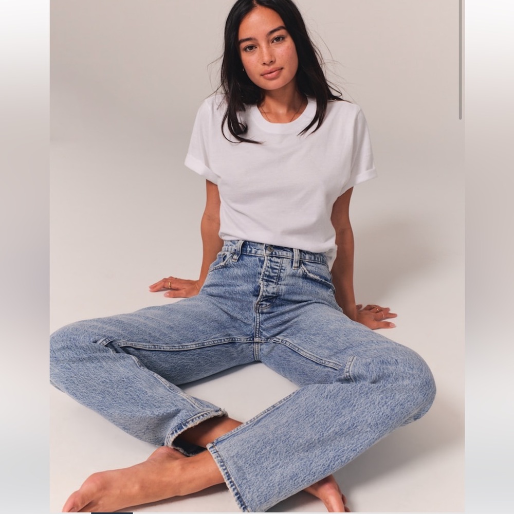 Abercrombie Curve Love High Rise Dad Jeans